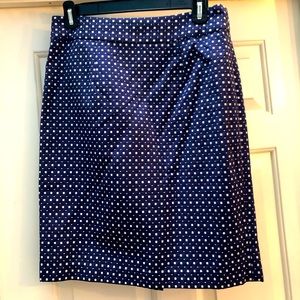 BANANA REPUBLIC patterned navy blue skirt